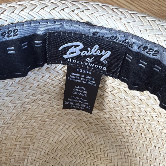 Bailey Of Hollywood  Woven Fedora Hat Lg Handmade 100%  Palm Tan